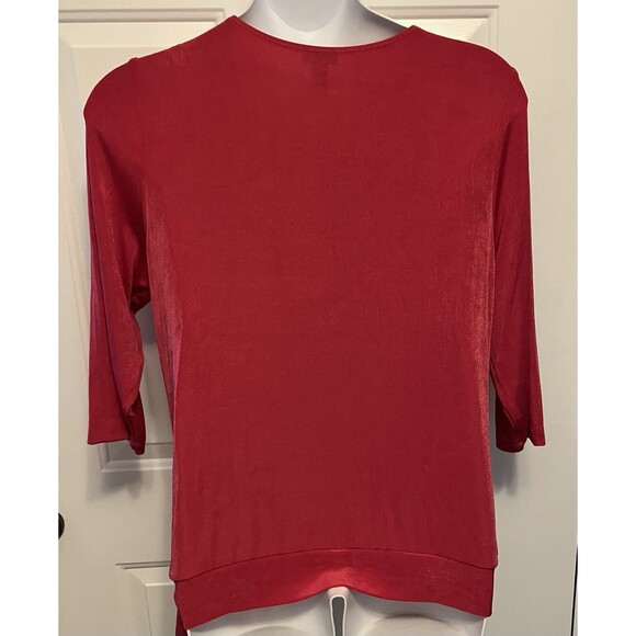 NWT‎ Hot Pink Chicos Travelers Shirt GABY Size 3 Large XL 3/4 Sleeve Raspberry - Picture 4 of 8